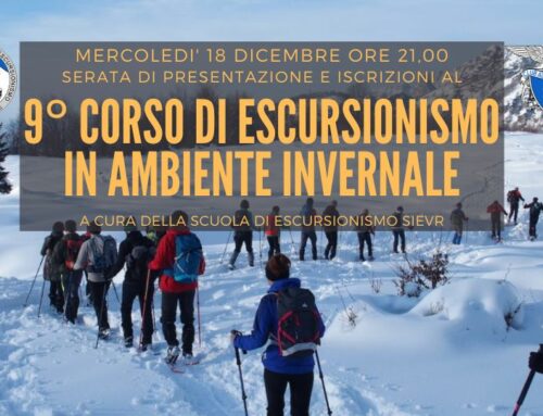 mercoledì 18 dicembre | Serata di presentazione 9° corso di escursionismo invernale